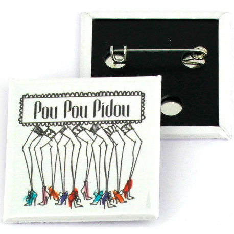 Badge Carré 40x40mm personnalisé | Pin's Personnalisé