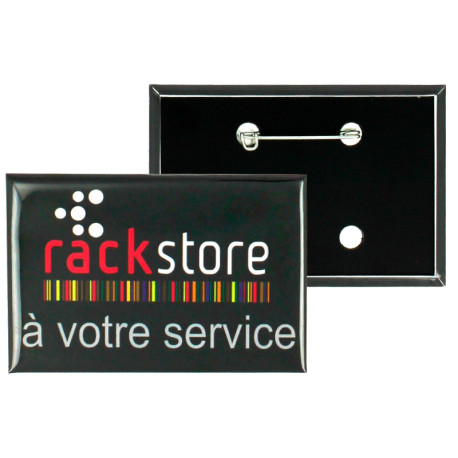 Badge Rectangle 54x80mm personnalisé | Pin's Personnalisé