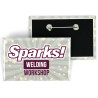 Badge Rectangle 68x45mm personnalisé | Pin's Personnalisé