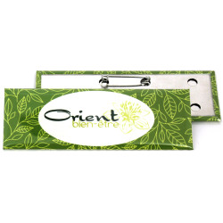 Badge Rectangle 115x40mm personnalisé
