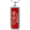 Porte-Clé Rectangle 18x50mm personnalisé | Pin's Personnalisé
