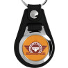 Porte-Clé Métal/Cuir Rond 25mm personnalisé | Pin's Personnalisé