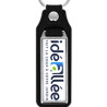 Porte-Clé Métal/Cuir Rectangle 18x50mm personnalisé | Pin's Personnalisé