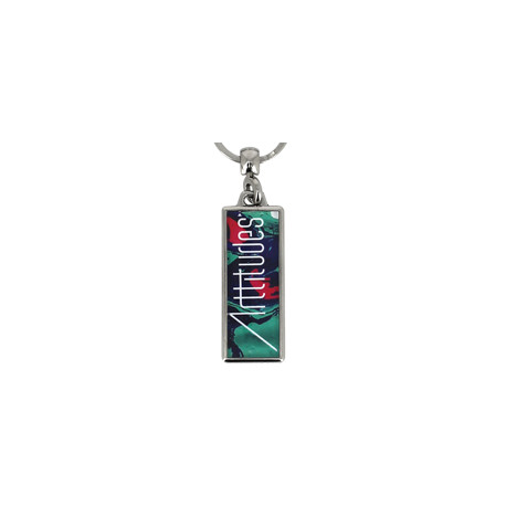 Porte-Clé Métal Rectangle 18x50mm personnalisé | Pin's Personnalisé