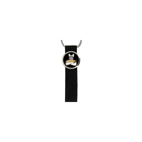 Porte-Clé Premium - Lanière Silicone Noir personnalisé | Pin's Personnalisé