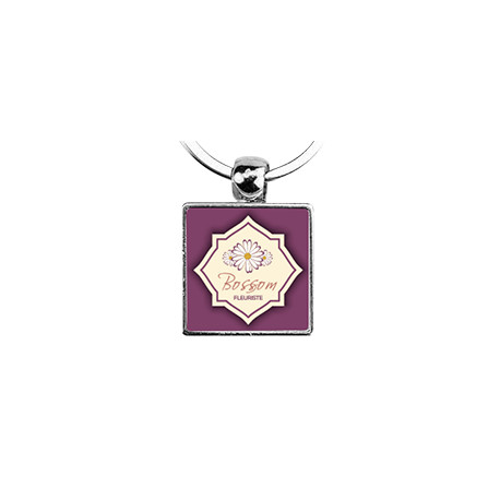 Porte-Clé Premium Carré 25x25mm personnalisé | Pin's Personnalisé