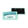 Badge rectangle à épingle 68*45 mm personnalisé | Pin's Personnalisé