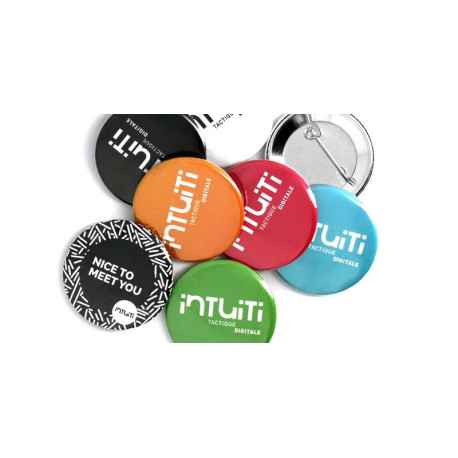 Badge rond à épingle 32 mm personnalisé